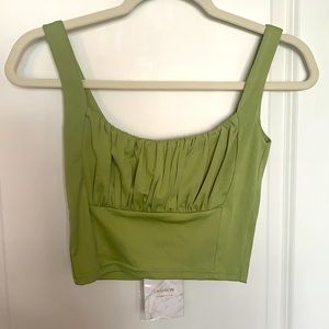 Green crop top
